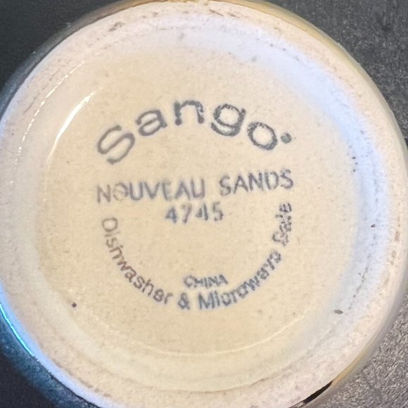 Set of 4 SANGO Nouveau Sands 4745 Stoneware Mugs ~ Warm Earth Tones - Picture 10 of 10